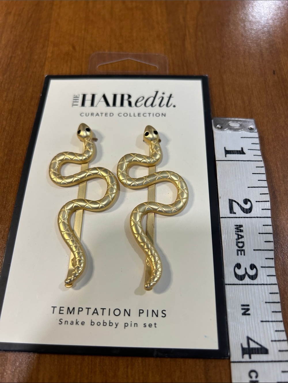 Gold Snake Bobby Pin Set — Temptation Pins - Picture 2 of 3
